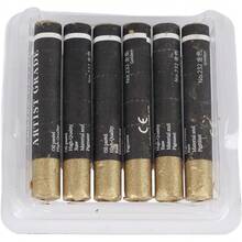 Tgoon 6 Piezas Pasteles Al óleo, Crayones de Grado Artista Pequeños, Portátiles, Pasteles Metálicos Multiusos para Manualidades, Fáciles de Mezclar (Oro) - 1 - Ver 6
