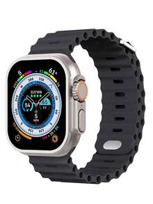 1条男女通用海洋主题柔软硅胶运动表带，适用于38mm、40mm、41mm、42mm、44mm、45mm、49mm的苹果手表，兼容Series 8、7、6、5、4、3、2、1、Ultra、SE等型号。 - 寶藍 - 查看 23