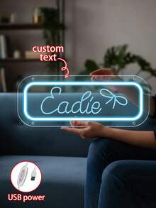 ضوء نيون مخصص، ضوء نيون قابل للتعتيم بواسطة USB، مناسب لديكور غرفة النوم والسكن والغرفة. ضوء نيون مخصص بتصميم مخصص هو هدية مثالية لعيد الميلاد والزفاف وعيد الحب. لوحة اسم ضوء نيون LED مثالية لحفلة غرفة النوم في عيد الميلاد والمساحات التجارية، وخلق جو راق.