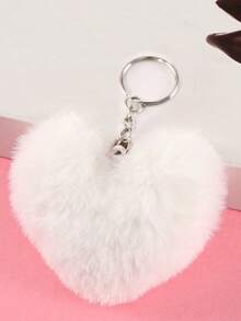 1 Piece Plush Heart Keychain With Colorful Leopard Print - Fashionable & Fun Accessory For Bags - Perfect Small Gift! Valentine's Day Valentines Backpack For School Car Accessories Cute Goth Y2k Bag Charms Car Accessories Teacher Friend Sister Gift Ideas - Beige - View 7