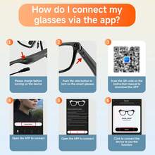 New Smart Glasses: Multi-Functional, Support HD Calling, Lossless Music Playback, Built-In Rechargeable Long-Lasting Battery, High Transmittance High-Definition Lenses, Unisex, Suitable For Various User Groups, Equipped With Sensitive Touch Control System, Meet Diverse Scenario Needs.