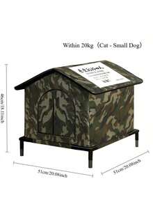 Casa impermeable para gato callejero con soporte para uso en exteriores, casa de gato salvaje cerrada, carpa para mascotas a prueba de frío, casa de mascotas cálida para invierno en exteriores - Multicolor - Ver 26