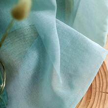 MYSTIC-HOME Sheer Curtains 45 Inch Length, Rod Pocket Voile Drapes For Living Room, Bedroom, Window Treatments Semi Crinkle Curtain Panels For Yard, Patio, Villa, Set Of 2, 52\X 45\, Grey Teal,52inchWx45inchL(Packof2),GreyTeal - 灰藍綠色 - 查看 8