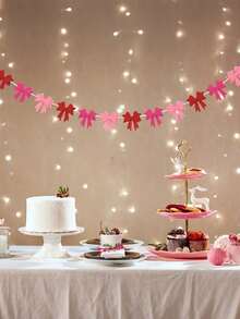 12 buc/set coroană cu fundă din fetru multicolor - decor coroană cu fundă DIY, coroană cu fundă 3D, decor de Crăciun roz, decor de petrecere cu fundă roz, ornament artistic agățat, potrivit pentru decorul casei și al petrecerii, coroană de ziua de naștere, decor de nuntă, agățat de perete, creativitate nesfârșită, asamblare DIY manual, aplicabil pentru Paște, Ziua Mamei (necesită auto-asamblare) - Multicolor - Vizualizare 6