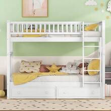 Kids Bed Frames, Headboards & Footboards - White + Pine + 90cm*200cm - View 4