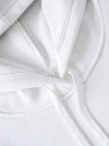 Women's & Men's Hooded Long-Sleeved Oversized Pocket Drawstring Autumn/Winter New Arrival Hoodie. SpongeBob SquarePants collaboration series featuring Patrick Star's relaxed, laid-back aesthetic. Oversized fort for universal fortaric. for photo shoots, home relaxation, daily activities, and more." - 黑色 +白色 - 查看 4