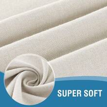 Round Linen Textured Table Cloth Thick Fabric Wrinkle Free Washable Dust-Proof Tablecloth For Dining Buffet Parties Picnic Events Weddings And Restaurants 177cm Round Ivory - Ivory - View 3