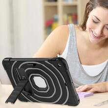 Military Industry Anti-Fall 1pc Military-Grade Shockproof Protective Case With Stand, Suitable For IPad 10th Generation 10.9-Inch (2022), IPad 11-Inch 11th Generation (2025), IPad 11 (A16, 2025), IPad 7th/8th/9th Generation 10.2-Inch (2019/2020/2021) - Black and Gray - View 3
