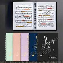 A4 Music Score Folder - 40 Pages Flip Piano Sheet Music Stand, Durable PP Paper, Suitable For Beginners, Choirs, Bands, Solo Performances File Organizer - Various Colors, Waterproof & Durable, Multipurpose For Music Folders, File Folders, Music Class Supplies, Music Accessories, Office Supplies, Guitar Accessories, Performance Accessories, Music Storage, Music Decor, Holiday Gifts, Birthday Gifts, Valentine's Day Gifts, Back To School Gifts - Multicolor - View 2