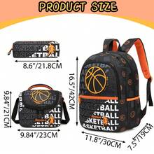 Conjunto de 3 Mochilas Infantis, Unissex para Meninos e Meninas, Ideal para Alunos do Ensino Fundamental e Pré-Escolares, Mochila de Viagem Fofa, Conjunto de Mochila Escolar 3 em 1 - Kit de mochila colorida - Ver 3