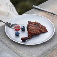 Plato de purificación de titanio, bandeja de cubiertos para exteriores, plato de ensalada de frutas, plato de picnic al aire libre, bandeja apilable para camping, suministros de camping - 14 centímetros - Ver 3