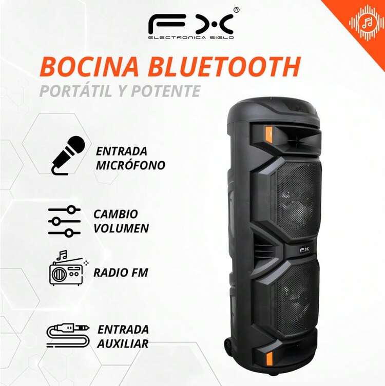 Cacusica dual 8 "40w luz móvil portátil soporte tarjeta usb función altavoz de karaoke, viene con micrófono, control remoto. - Negro - Añade 6