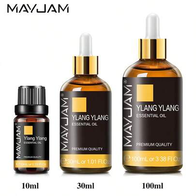  1瓶10毫升/30毫升/100毫升依兰精油，MAYJAM天然萃取精华，护肤清洁净化，适用于沐浴、按摩、加湿器香薰。