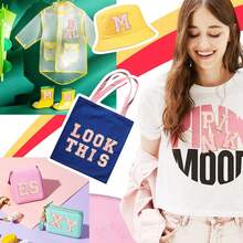 26pcs A-Z English Letters With Gold Edges, Suitable For DIY Embroidery, Clothing, Bags And Books - White And Gold - White - View 9