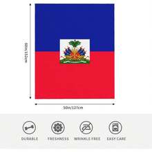 Haiti Haitian Flag Throw Blanket Flannel Blankets Soft Warm Cozy Lightweight Bed Throws For Bedroom Living Room Sofa Couch Home Decor 60"X50", Warm Flannel Blanket – Lightweight & Perfect Gift For Family/Friends - Nhiều màu - Xem 2