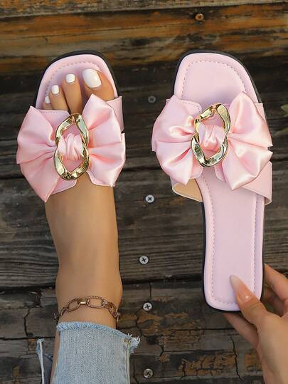 Sandalias casuales de tacón plano para mujer, zapatos cómodos de slip-on, para primavera/verano