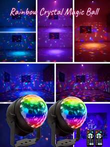 RGB Disco Ball Lamp - USB Powered With Remote Control Projector Lamp, Suitable For Home Room Use, Parties, Weddings, Karaoke Decoration Ambient Lighting - Black - View 8
