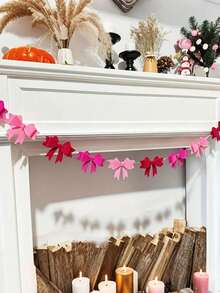 12 buc/set coroană cu fundă din fetru multicolor - decor coroană cu fundă DIY, coroană cu fundă 3D, decor de Crăciun roz, decor de petrecere cu fundă roz, ornament artistic agățat, potrivit pentru decorul casei și al petrecerii, coroană de ziua de naștere, decor de nuntă, agățat de perete, creativitate nesfârșită, asamblare DIY manual, aplicabil pentru Paște, Ziua Mamei (necesită auto-asamblare) - Multicolor - Vizualizare 3