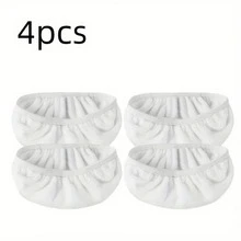 4 White Reusable Mop Replacement Pads, A Mop Cloth That Can Be Used Both Dry And Wet, Suitable For Scenarios Such As Dormitories, Offices, Kitchens, And Bedrooms. It Is A Practical And Good Item For Daily Cleaning - 白色 - 查看 9