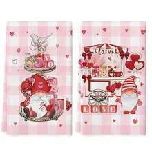 2/4pcs Striped Car, Flower Bouquet, Heart, Crane Print Towel Set, Romantic Valentine's Day Gift, Super Absorbent Microfiber Modern Dish Cloth, Cooking Baking Tea Towel, Washing Rag, Hand Towel, Extremely Soft & Highly Absorbent, Kitchen Decor, Neighbor/Mom/Birthday Gift, Housewarming Present For Friends, Kitchen Accessories, Household Necessities, Towel Set, Bathroom Towel