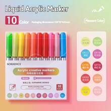 120 Farben Acrylfarb-Marker, BORRENCE Smart Ink System, super Farbmischfähigkeit, geeignet für Glas, Keramik, Kunststoff, Holz, Stein, Stoff, Papier und mehr, professionelles Malen, präzise Farben, kreatives Geschenk, Schul-Grundausstattung 2026 Kunstzubehör Set - Verschiedenfarbig - Übersicht 19