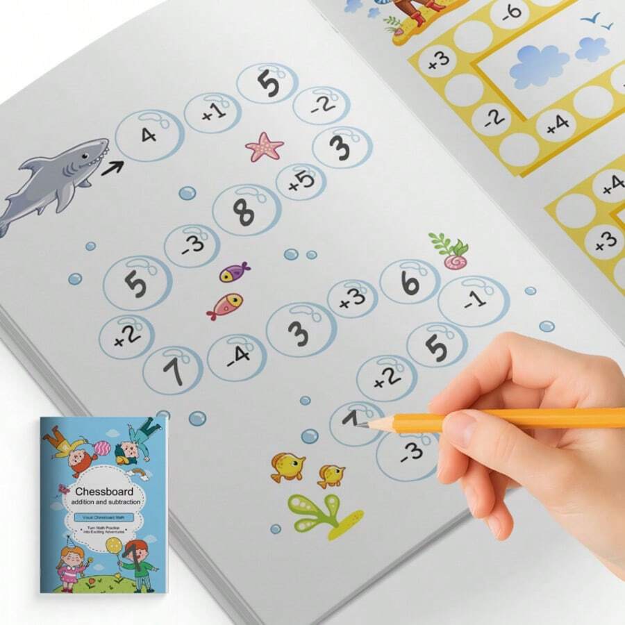 1pc - Chessboard-Style Addition And Subtraction - Visualized Chessboard Math - A Great Helper For School Education - - White - View 1
