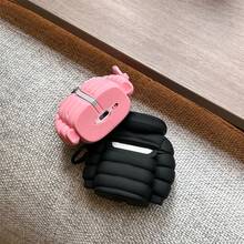 Wireless Bluetooth Earphone Case, Silicone Material Compatible With Apple Earphone 1 2 3 4 Pro Pro2 Pro3, Interesting Down Jacket Design, Apple Earphone Charging Case Anti-Drop Cover - Multicolor - View 4