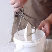 不锈钢陶瓷浸釉钳，1件装，用于陶艺和陶瓷工艺的无釉泥塑料釉夹工具 - 紅色 - 查看 3