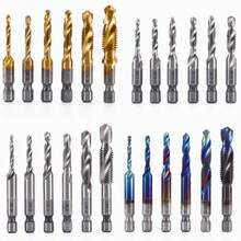 3-In-1 High Speed Steel Hexagonal Shank Drill Tap Countersink Tool, Multi-Functional Composite Tap Drill Bit For Drilling, Tapping, Chamfering - Multicolor - View 2