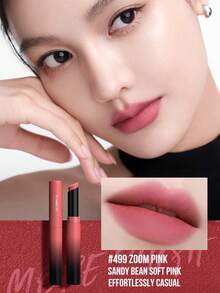 Maybelline ULTIMATTE MATTE FINISH SLIM TUBE LIPSTICK #499 ZOOM PINK 1.7g/0.06oz, Raw Chocolate Texture, One Swipe Blur Effect, Intense Matte Finish, Non Drying, Lightweight And Silky, 3 Step Easy Application For Plump 3D Lips Daily Camera Ready Look, Ideal Gift For Girlfriend - Maybelline Matte Slim Lipstick 499 - View 3