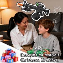 The New Version Of The 2025 Dual Battery Toy Gun Has Strong Performance, Durable Materials, And Can Be Played Continuously Without Jamming. It Is The Perfect Gift For Christmas And Halloween. - màu đen - Xem 4