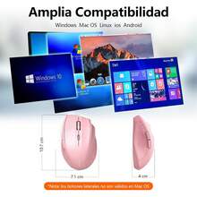 F11 Mouse Inalámbrico 2.4 G, Ratón Ergonómico de 4800 DPI 6 Botones, Mouse Oficina con Receptor USB, 5 Niveles de DPI Ajustable, Ratón Muy Bajo Consumo de Energía, 10M de Conexión Para Win/ - 1 - Ver 9