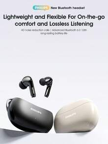 Philips Wireless Bluetooth 6.0 Earphones, Semi-In-Ear, High-Quality Sound, Extra-Long Battery Life, Sports Noise Cancellation, Suitable For Music & Sports, New Model TAT1320 - White - View 4