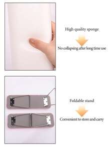 1pc High Rebound PU Nail Hand Rest, Foldable, Compatible With Gel Lamp Cushion, Waterproof And Dirt-Resistant Design, Suitable For Manicure - Pink - View 4