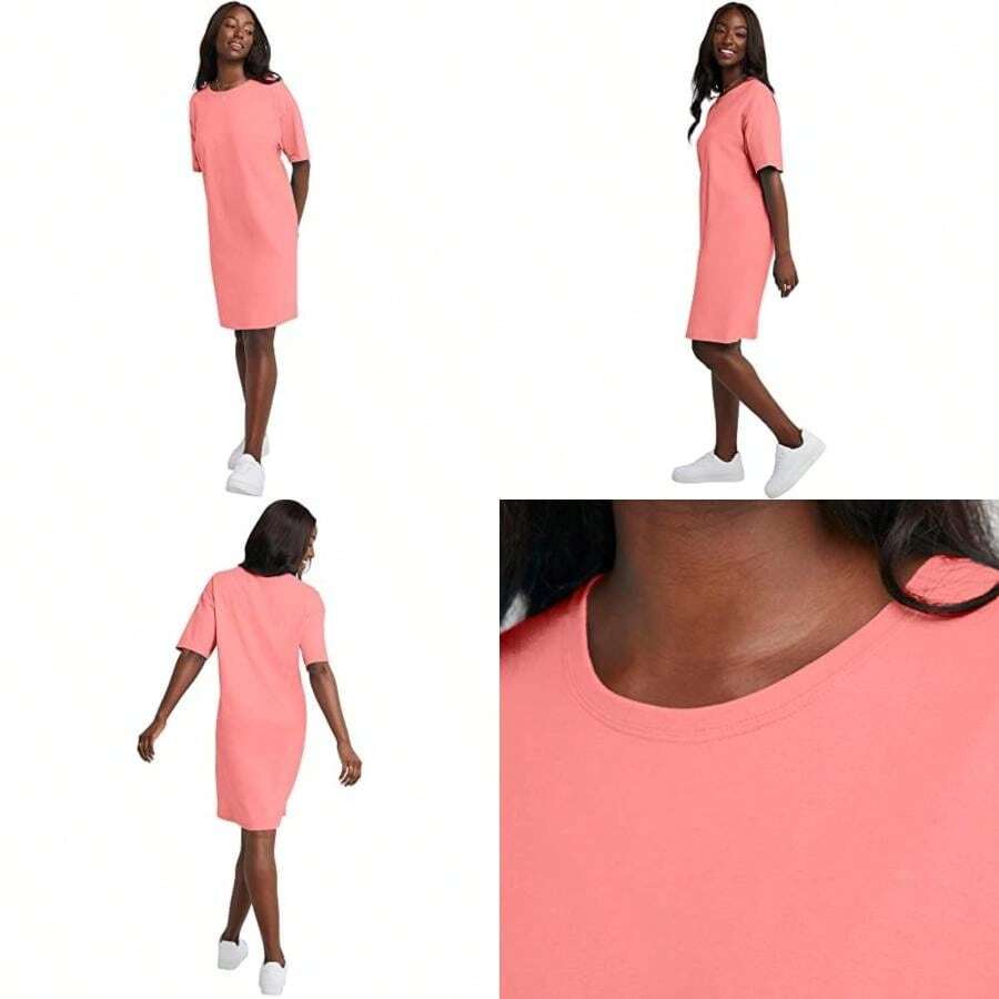 Hanes Beefy-T para Mujer(Talla Única Coral (Charisma Coral)) - Multicolor - Ver 1