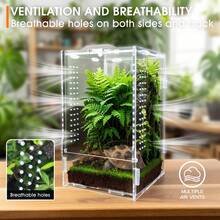 360° Transparent Acrylic Jumping Spider Enclosure Breeding Box Spliced Reptiles Geckos Insect Ventilated Terrarium - Style 2 - View 3