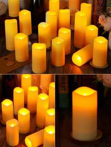 12/24/48/72-Piece Packs, Available In 4 Sizes, Ivory-Colored Electronic Candle Lights. Novel Flashing LED Flameless Tea Candle Lights, With 10-Button Remote Control And 24-Hour Cycle Timer. Outdoor Waterproof, Ultra-Long Battery Life. Suitable For Indoor And Outdoor Use, Making Wishes, Anniversaries, Wedding Table Decorations, Valentine's Day, Thanksgiving Party Home Decorations, And Christmas Decorations. - 象牙白 - 查看 2