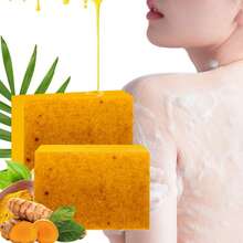 5 unidades de jabón 3 en 1 de cúrcuma, jabón de limón, jabón de curcumina, limpieza profunda, hidratante, jabón de jengibre para baño, jabón artesanal para rostro y manos, gel de ducha, gel corporal, limpiador facial, limpiador corporal, jabón natural - Amarillo - Ver 1