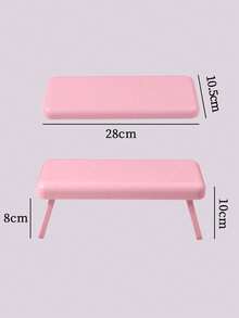 Gấp lại Móng tay Gối Với Tăng cao Thiết kế , Được xây dựng trong Đèn đinh , Nhựa Chỗ để tay Tấm lót Đối với Tiệm làm móng tay , Phong cách Đơn giản Tay Bàn Tấm lót , Ánh sáng sang trọng Móng tay Phụ kiện Giá đỡ , Có thể mang đi Và Gấp lại - Hồng - Xem 9