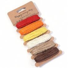 1 Board Multi-Color Linen Cord - Beading Thread And String For Handmade DIY Jewelry Making Craft Supplies - Natural Linen Rope, Soft, Durable, Easy For Making Beaded Necklaces, Bracelets, Keychains (6 Colors/Board) - Multicolor - View 13