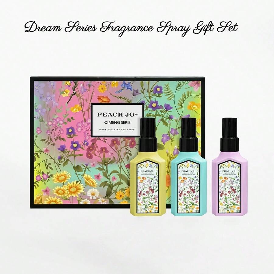 Dreamlike Floral Fragrance Mist Set, Limited Edition Aromatherapy Air Freshener For Indoor/Outdoor, Multi-Layer Uplifting Mist With Long-Lasting Natural Fresh And Alluring Essence, Releasing Elegant Jasmine, Gardenia And Lavender Scent, Ideal Gift For Dates, Parties, Gatherings, Travel, Holidays, Home, Hotel, Office