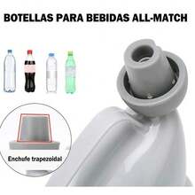 Orinal Portátil para Coche PP Silicona, Stand Up Hombres Mujeres Dispositivo de Micción de Emergencia Coche Inodoro de Emergencia para Viajes Camping Drive - Gris Claro - Ver 6