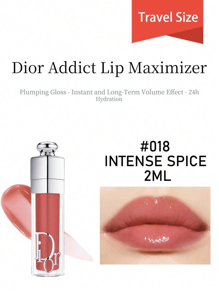 Christian Dior ​​Travel-Size Dior Addict Lip Maximizer Lip Plumping Gloss - Instant And Long-Term Volume Effect - 24h Hydration #018-Intense Spice 2ml/0.07oz. - #018-intense Spice - View 1