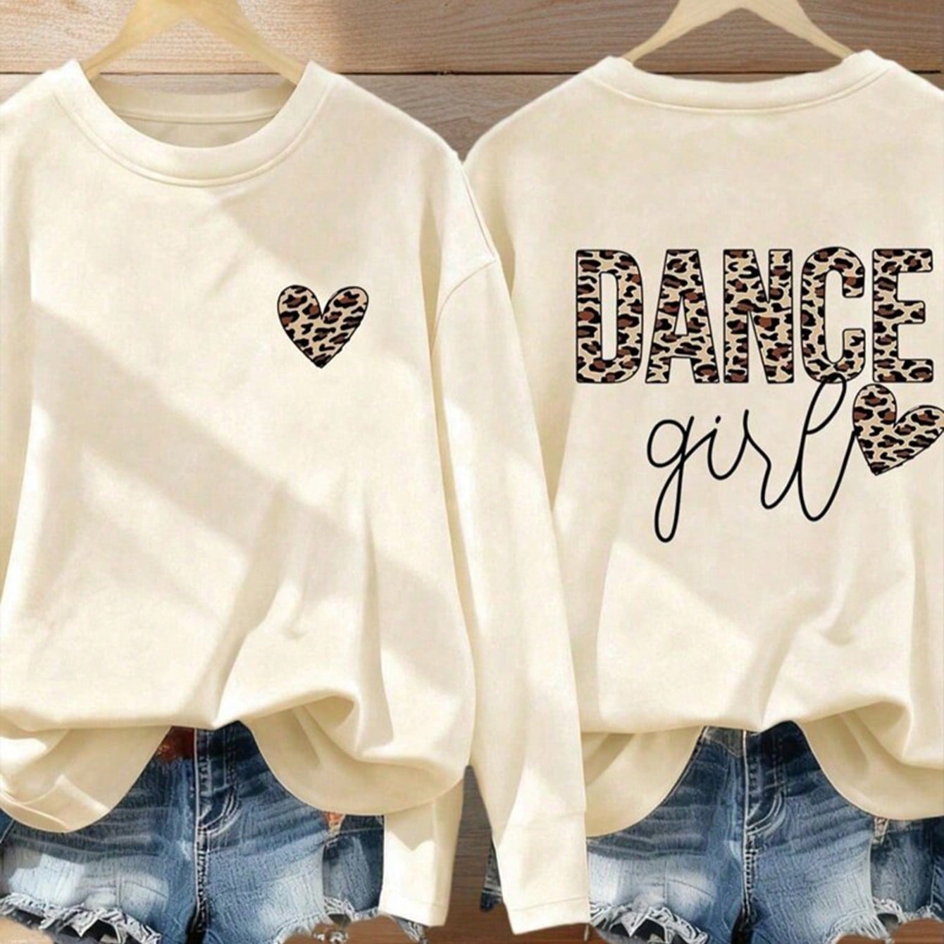 Pieza Camiseta de manga larga con estampado casual para niña preadolescente, para primavera y otoño, ropa de estudiante joven, diseño de moda, cál