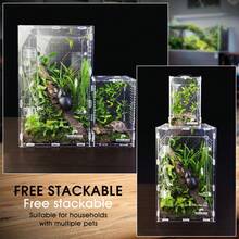 360° Transparent Acrylic Jumping Spider Enclosure Breeding Box Spliced Reptiles Geckos Insect Ventilated Terrarium - Style 1 - View 7
