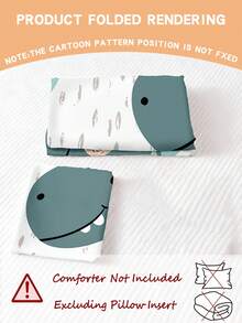 1/2pcs Dinosaur & Palm Tree Pattern Kids Bedding Set, Vibrant Dinosaur Duvet Cover Set, Suitable For Dinosaur Lovers