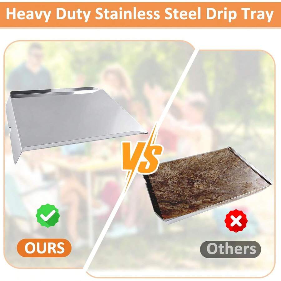 BAC012 Drip Pan Heat Baffle Traeger Pro Series 575 22 Lil' Tex Pellet Grill Diffuser Plate Smoker, BAC-012, BAC-507 Traegger Grill, Heavy Duty Stainless Steel Drip Tray - BCA012 - 查看 1
