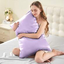 INFIIXSO Mulberry Silk Pillowcase For Hair And Skin, Silk Pillow Cases FQueen Size With Hidden Zipper 20x30 Inches, Extraordinary Smooth And Soft Cooling Pillow Cases For Hot Sleepers(Lavender, 1 Pack),FQueen(20inchX30inch),Lavender - Lavender - 查看 4