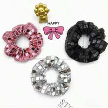 7 cái/3 cái - Dây buộc tóc sequin - Dây buộc tóc đuôi ngựa bằng bạc ánh kim, Quà tặng tiệc disco phong cách retro thập niên 70, 80, 90 cho tiệc chia tay cuộc sống độc thân, quà tặng sinh nhật, quà cưới, đồ trang trí, đồ trang trí tiệc, phụ kiện tóc hình quả bóng disco cho tiệc (Giao hàng ngẫu nhiên các kiểu) - Nhiều màu - Xem 4