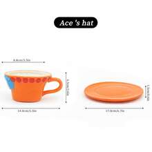 Straw Hat Ceramic Mug, Anime Mug Collectible, Gift For Anime Fans Gift For Christmas, Birthday, Anniversary, Coffee & Tea Cup - 橘色 - 查看 6